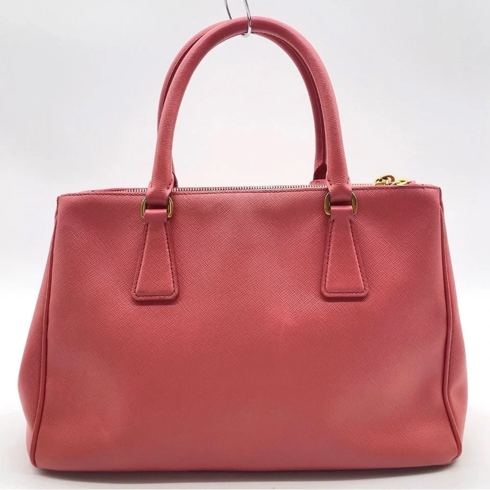 Prada Saffiano Galleria Leather Satchel Bag - Coral Pink